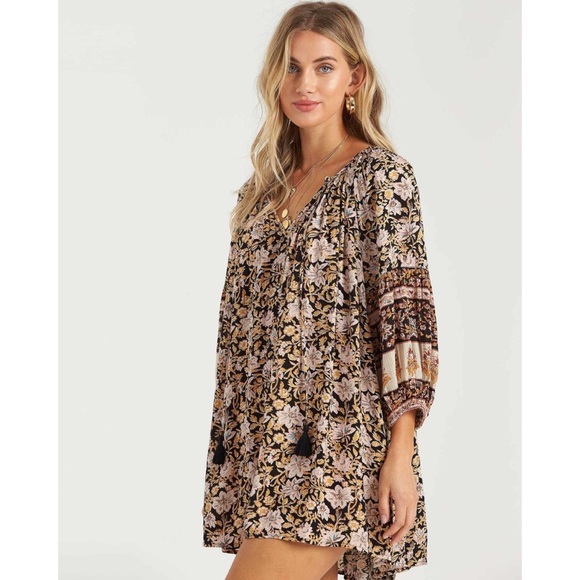Billabong Boho Gypsy Mini Dress / Tunic - Picture 2 of 5